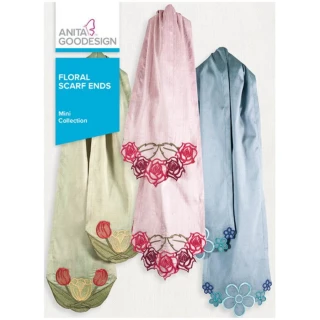 Anita Goodesign Mini Floral Scarfs Design Pack (108maghd