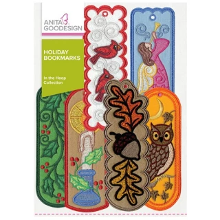 Anita Goodesign Holiday Bookmarks 24AGPJ