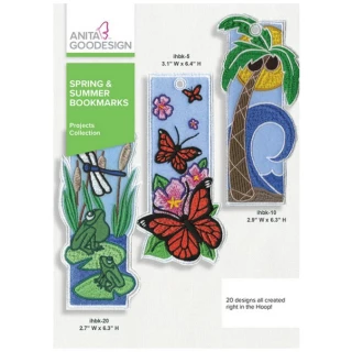 Anita Goodesign In the Hoop Spring & Summer Bookmarks 26AGPJ