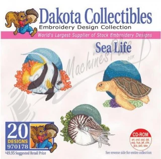 Dakota Collectibles Sea Life  Embroidery Designs - 970178