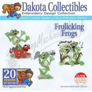 Dakota Collectibles Frolicking Frogs Embroidery Designs - 970236