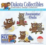 Dakota Collectibles Awesome Owls Embroidery Designs - 970395