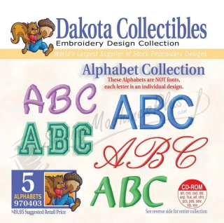 Dakota Collectibles Alphabet Collection Embroidery Designs - 970403