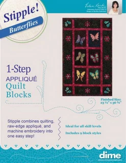 Stipple! Butterflies - One Step Quilting and Applique - Designs in Machine Embroidery