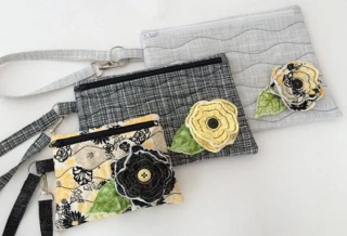 Embroidery Garden In the Hoop Wristlet Set