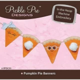 Pumpkin Pie Banner Embroidery Applique Set