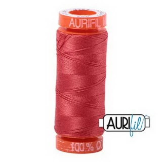 Cotton Mako 50wt 200m Box of 10 DARK RED ORANGE