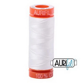 Cotton Mako 50wt 200m Box of 10 NATURAL WHITE