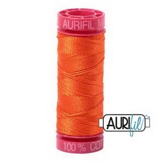 Aurifil Mako 12wt 55yd Neon Orange