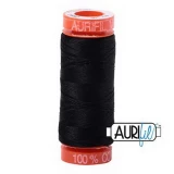 Aurifil Cotton Mako 50wt 200m Pack of 10 BLACK