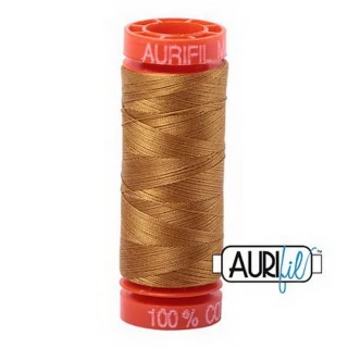 Aurifil Cotton Mako 50wt 200m Pack of 10 BRASS