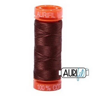 Aurifil Cotton Mako 50wt 200m Pack of 10 CHOCOLATE