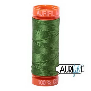 Aurifil Cotton Mako 50wt 200m Pack of 10 DARK GRASS GREEN