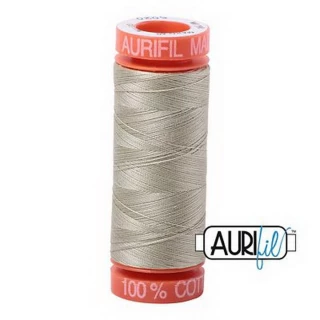 Aurifil Cotton Mako 50wt 200m Pack of 10 LIGHT MILITARY GREEN