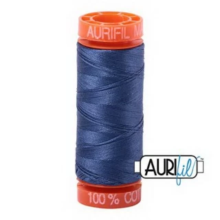 Aurifil Cotton Mako 50wt 200m Pack of 10 STEEL BLUE