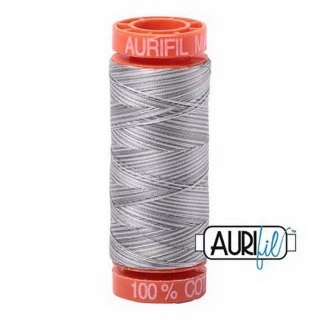 Aurifil Cotton Mako Vari 50wt 200m Pack of 10 SILVER FOX