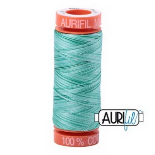 Aurifil Cotton Mako Vari 50wt 200m Pack of 10 SPOTTED GREENS