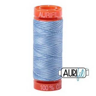 Aurifil Cotton Mako Vari 50wt 200m Pack of 10 STOASHED DENIM