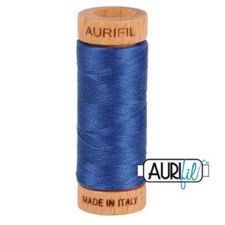 Aurifil Cotton Mako Thread 80wt 280m STEEL BLUE