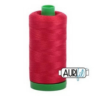 Aurifil Cotton Mako Thread 40wt 1000m Box of 6 RED