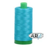 Aurifil Cotton Mako Thread 40wt 1000m Box of 6 TURQUOISE