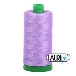 Aurifil Cotton Mako Thread 40wt 1000m Box of 6 VIOLET