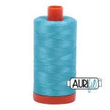 Aurifil Cotton Mako Thread 50wt 1300m Box of 6 BRIGHT TURQUOISE