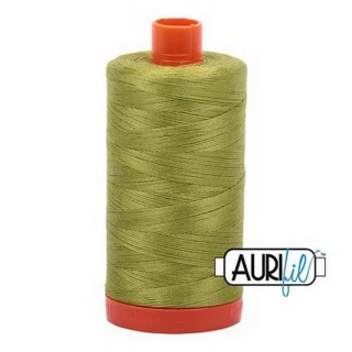 Aurifil Cotton Mako Thread 50wt 1300m Box of 6 LIGHT LEAF GREEN