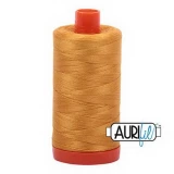 Aurifil Cotton Mako Thread 50wt 1300m Box of 6 ORANGE MUSTARD