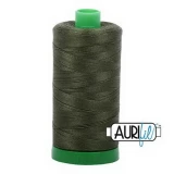 Aurifil Cotton Mako Thread 40wt 1000m 6ct MEDIUM GREEN