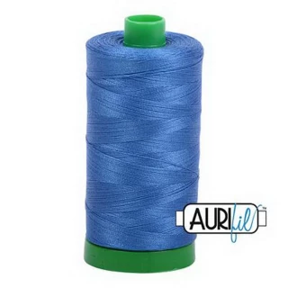 Aurifil Cotton Mako Thread 40wt 1000m 6ct PEACOCK BLUE