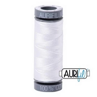 Aurifil Mako Cotton 28wt 110 yds WHITE