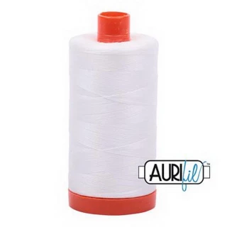 Cotton Mako Thread 50wt 1300m 6ct NATURAL WHITE BOX06