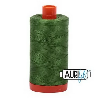 Cotton Mako Thread 50wt 1300m 6ct DARK GRASS GREEN BOX06