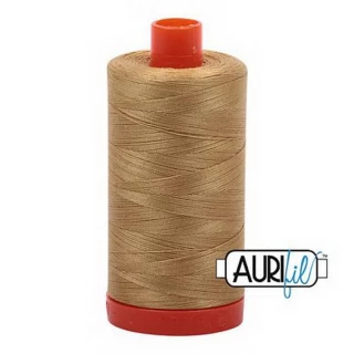 Cotton Mako Thread 50wt 1300m 6ct LIGHT BRASS BOX06