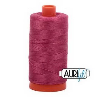 Cotton Mako Thread 50wt 1300m 6ct MED CARMINE RED BOX06