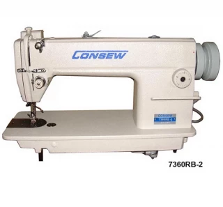 Consew 7360RB-2 Single Needle Lockstitch Sewing Machines with Assembled Table and Servo Motor