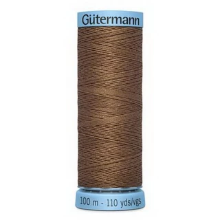 Gutermann Pure Silk Thrd 100m -  Khaki Green (Box of 3)