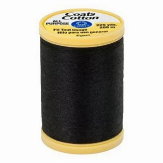 Coats & Clark Coats Cotton 225yds 3/Box Black (Box of  3)