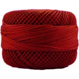 Perle Cotton Sz8 10gm 10ct BRIGHT RED BOX10