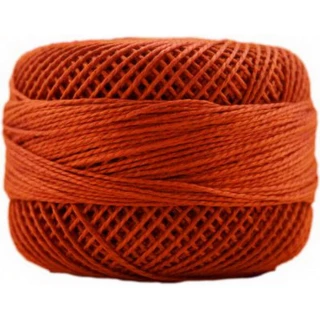 Perle Cotton Sz8 10gm 10ct MEDIUM ORANGE SPICE BOX10