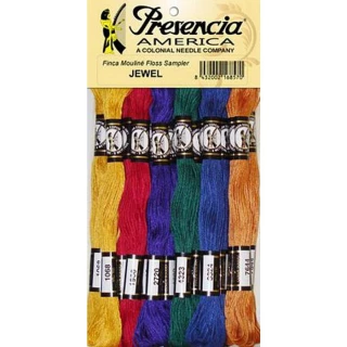 Embroidery Floss Sampler 18ct JEWEL